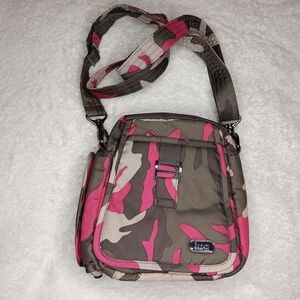 Lug Pink and Brown Camouflage Messenger Bag